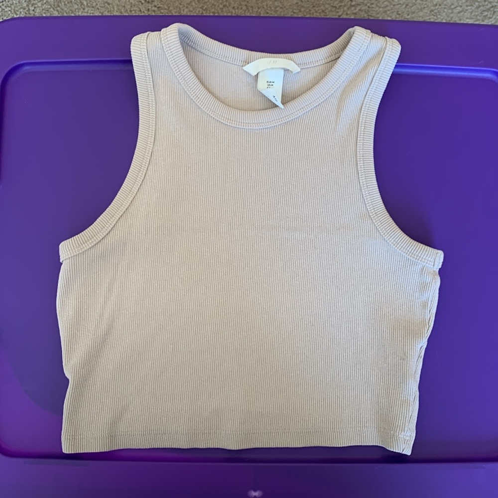 H and M Ribbed Cropped Tank Top